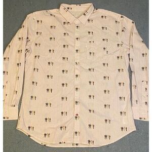 MARC ECKO‎ Men's X-LARGE BUTTON DOWN 100% COTTON "4 MEN PATTERN"